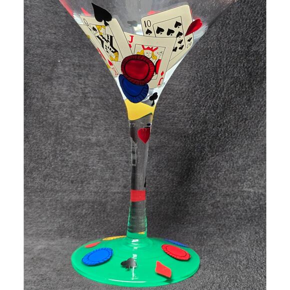Lolita Love My Martini Pokertini Hand Painted 7oz. Drinking Glass - Picture 5 of 10